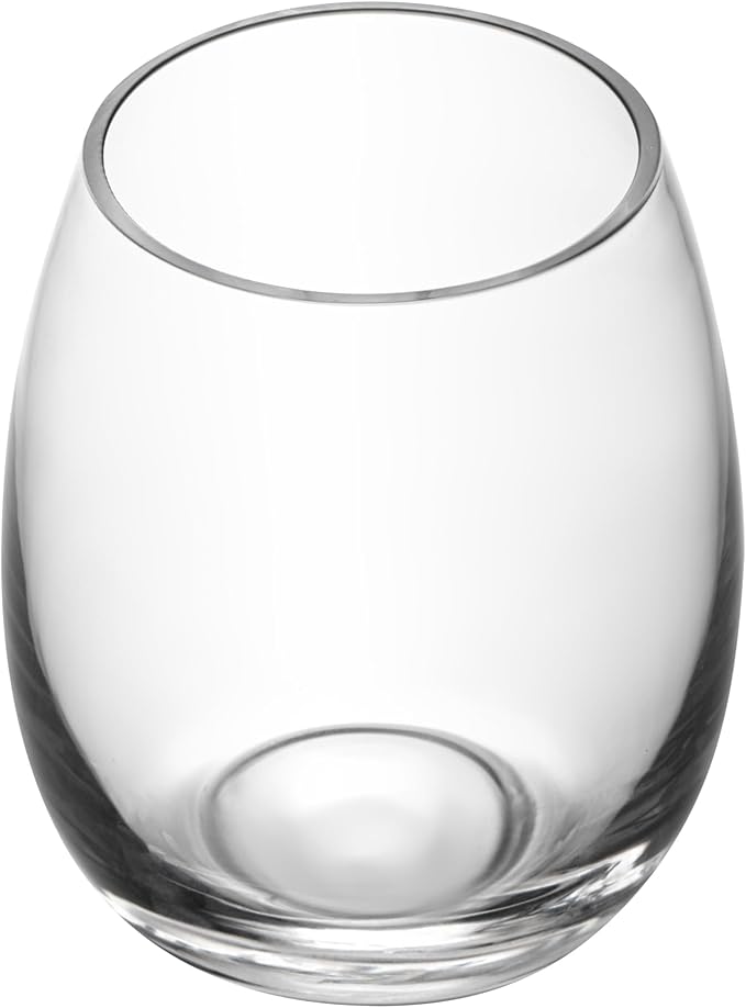 Restaurantware-Vetri 15 Ounce Wine Glasses, 24 Dishwashable Stemless Wine Glasses - No Lead, Durable, Clear Glass Cups, For Home, Bar, Or Restaurant, Serve Merlot, Chardonnay, Or Bordeaux