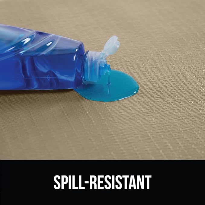 GORILLA GRIP DripGuard Drawer and Shelf Liner for Cabinet, 24x240 Inch, Slip Resistant Non Adhesive Protection for Kitchen, BPA Free Smooth Surface Plastic Liners for Cabinets, Bathroom Drawers, Beige