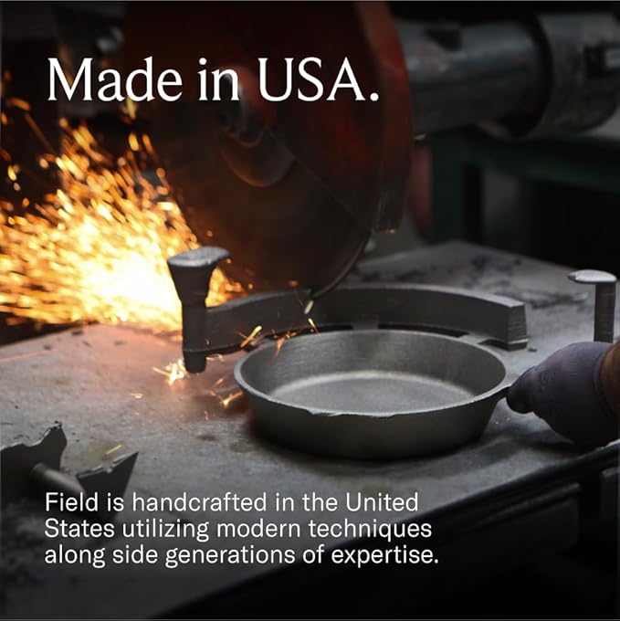 Field Company 6.75-Inch Cast Iron Skillet – Pre-Seasoned Small Frying Pan for Eggs, Single Servings & Everyday Prep, Lighter & Easy to Handle, Smooth, Made in USA (No.4, 1 Serving)