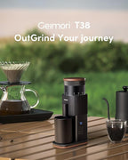 Coffee Grinder,Wirsh Portable Cordless Rechargeable Coffee Grinder Geimori T38 with Conical Burrs,3600mAh Batteries,Grind Settings for Espresso,Pour Over,French Press,Camping,Travel&Home Use