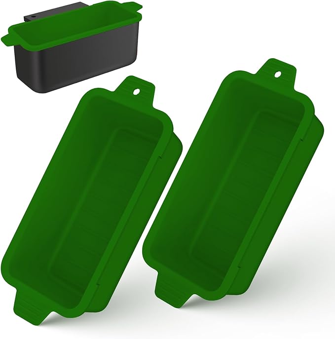 2 PCS Silicone Grease Cup Liners for Blackstone 36 28 22 17 Inch Griddle,Reusable Grease Catcher Cup Liner Grill Grease Tray,Durable Drip Pans Blackstone Griddle Accessories,Green