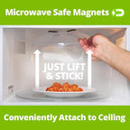 Magnetic Splatter Cover, 12-Inch Clear BPA-Free Food Lid, Vented Plate Guard with Steam Vents, Anti-Splash Microwave Lid, Dishwasher Safe, Space-Saving Magnetic Storage - Onyx 2 Pack