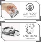 VERONES Mason Jars 4 OZ, Canning Jars With Regular Lids, Ideal for Jam, Honey, Wedding Favors, Shower Favors, DIY Spice Jars, 40 PACK