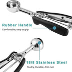 Cookie Scoop 4 Tablespoon, Size #16 Cookie Dough Scoop, Muffin Scoops for Baking, 4 Tbsp/ 60 ml/ 2 oz Cookie Scoop for Baking, Spring-Loaded Scoop, Comfortable Grip