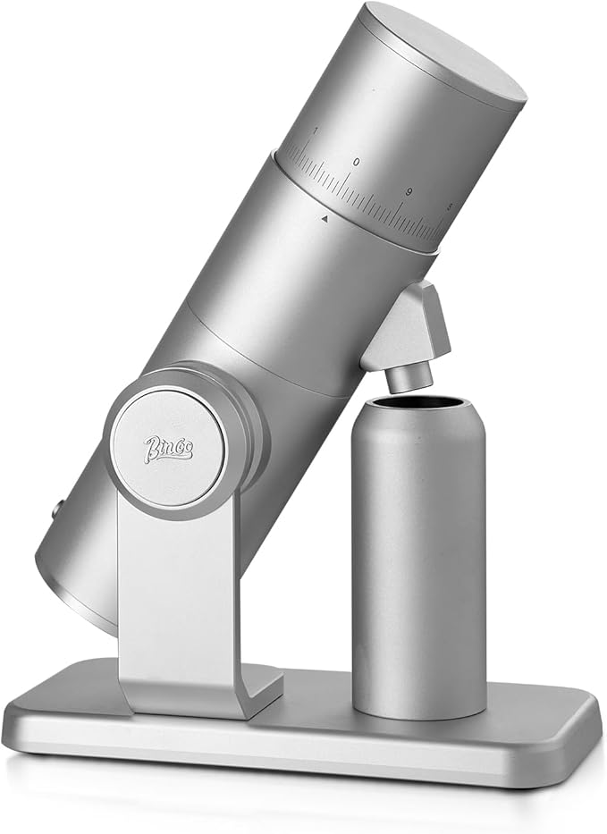 Electric Espresso Grinder, Coffee Bean Grinder for Home Use, Burr Coffee Grinder with 38MM 6-Star CNC Conical Burr and Magnetic Lid & Dosing Cup, Stepless Adjustment