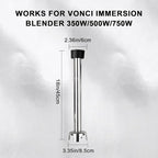 VONCI 18inch Commercial Immersion Blender Detachable Shaft, 350W, 500W & 750W Compatible, Stainless Steel Removable Shaft.
