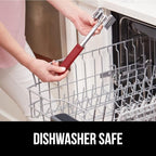 GORILLA GRIP Patented Dual-Sided Meat Tenderizer, Heavy Duty Kitchen Mallet with Soft Handle, Spiked Side Tenderizes and Smooth Flattens, Maximize Food Flavor, Commercial Grade Chicken Pounder, Red