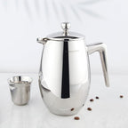 Easyworkz Nando French Press 34 oz Double Wall Insulated Thermal Coffee Maker,304 Stainless Steel Cafetiere