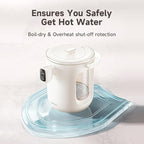 Joydeem Hot Water Dispenser, Glass Water Boiler and Warmer, 5 Keep Warm Temperature Settings, Support ℉ & ℃, 3L/101Oz/12 Cups, JD-DSP203, White