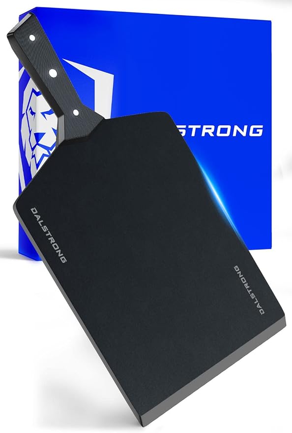 Dalstrong Cutting & Serving Board-Giftable Black Wood-Fibre Cutting Board-Non-Slip Feet-The Infinity Series-G10 Handle-Obsidian Black-Medium Size (9" x 11")