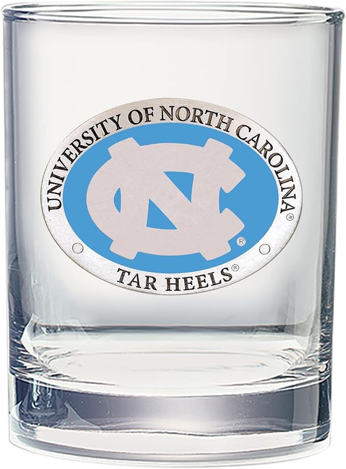 Heritage Pewter North Carolina Double Old Fashion | Double Rocks Glass 14 OZ for Liquor | Expertly Crafted Pewter Glass