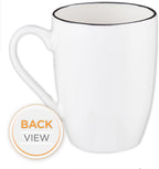 Christian Art Gifts Microwave & Dishwasher Safe Encouraging Ceramic Coffee & Tea Mug for Women & Men: It is Well With My Soul Inspirational Non-toxic Novelty Heart Beverage Cup, White & Black, 12 oz.