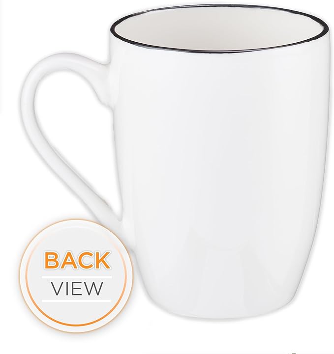 Christian Art Gifts Microwave & Dishwasher Safe Encouraging Ceramic Coffee & Tea Mug for Women & Men: It is Well With My Soul Inspirational Non-toxic Novelty Heart Beverage Cup, White & Black, 12 oz.