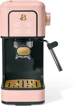 Beautiful 20-Bar Slim Espresso Machine | Single & Double Shot Programmable Brewing, Compact 4.7-in Width, Stainless Cup Warmer, Auto Shut-Off, 50 oz Tank (Rose)