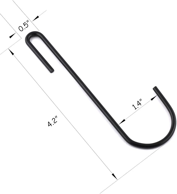20-Pack 4.2 Inches Black Antistatic coating Steel S hook Cookware Universal Pot Rack Hooks Sturdy Hanging Hooks - Multiple uses for Kitchenware, Pots, Utensils, Plants, Towels