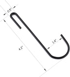 12-Pack 4.2 Inches Black Antistatic coating Steel S hook Cookware Universal Pot Rack Hooks Sturdy Hanging Hooks - Multiple uses for Kitchenware, Pots, Utensils, Plants, Towels