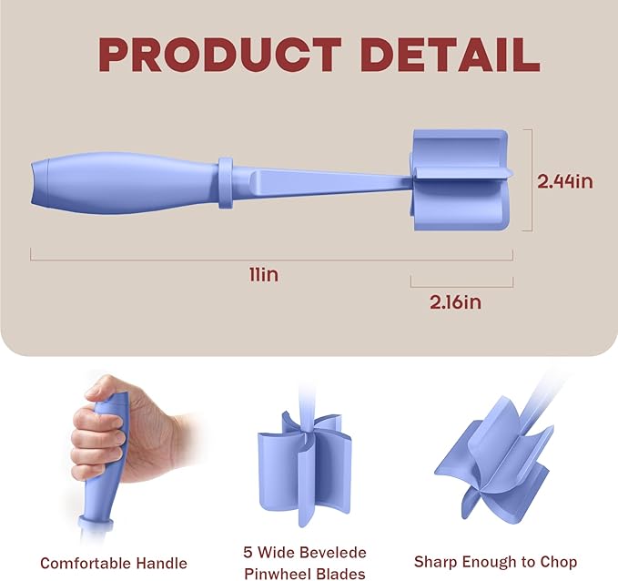 Meat Chopper, Hamburger Grinder, Premium Heat Resistant Smasher for Ground Beef, Burger Grinder Nylon Potato Mix Tool-Purple