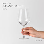 Krosno Crystal Red Wine Glasses | Set of 4 | 24.7 oz | Avant-garde Collection | Ideal for Home, Restaurant and Party | Dishwasher Safe | Lead-Free Crystal Glass