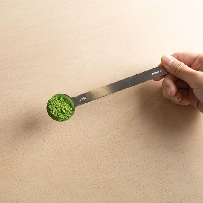 Naoki Matcha Stainless Steel Measuring Spoon/Scoop Matcha Set - 2g (1 teaspoon) and 6g (1 table spoon) Serving Of Matcha Powder