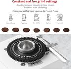 Urbanic 090 Electric Coffee Grinder (110~220v) / straight Titanium burr 60mm/ (White) / (Made in Korea), 125*125*39(mm)