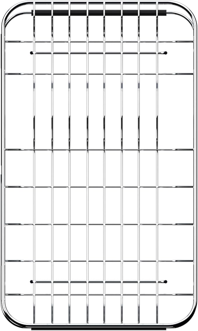 Stainless Steel Dish Drying Rack(15"L x 8.3"W x 4.2"D), Expandable Fruit & Vegetable Drain Rack over Sink, Dish Drainer Rack in Sink, with Stainless Steel Utensil Holder & 16" Silicone Mat