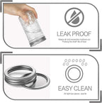 VERONES Mason Jars 12 OZ, Canning Jars Jelly Jars With Regular Lids, Ideal for Jam, Honey, Wedding Favors, Shower Favors, 20 PACK