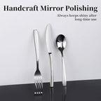 60 Piece Silverware Set,Stainless Steel Flatware Set for 12,18/0 Rust-Proof Cutlery Set with Forks & Spoons,Mirror Polished Dishwasher Safe - Heavy Duty Tableware for Home & Dining