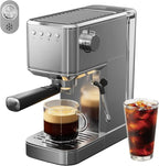 Espresso Machine - 20 Bar Coffee Maker with Milk Frother Steam Wand, Cold Brew Iced Coffee Maker, 1450W Semi-Automatic Coffee Machine with 34oz Water Tank for Latte