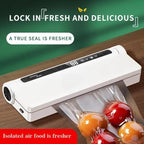 Vacuum Sealer Machine for Food Storage - 75KPA Strong Suction, Dry & Wet Modes, Includes 30 Vacuum Seal Bags, Digital Timer, Compact for Home Kitchen (Lightweight, BPA Free)