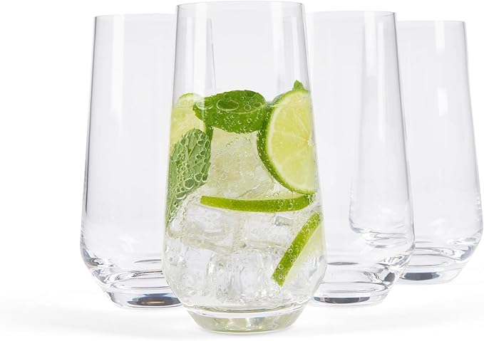 Larder & Vine Classic Tall Glass Tumbler (4-Piece Set)