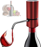 Electric Wine Dispenser, Aerator, Pourer & Vacuum Wine Pump, Portable One Button Automatic Wine Aerator for Quick decanting, Improving Wine Taste & Aroma, Gifts for Men & Women Wine Lovers (Red)