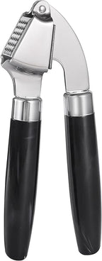 Stainless Steel Garlic Press for squeezing out garlic paste Garlic peeler,Mincing Garlic crusher,Easy Squeeze, Dishwasher Safe,Black,By Amber & Sean(Black Marbled)