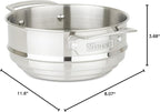 Viking Steamer Insert and Colander, Stainless Steel Pot Strainer, Fits 2-4 Quart Sauce Pan and 6.25-8 Inch Sauce Pans and Casseroles, Dishwasher and Oven Safe, Silver