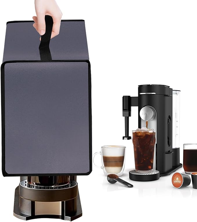 Coffee Maker Dust Cover for Ninja Pod & Grounds Specialty Single-Serve Coffee Maker PB051/PB051GB/PB051SG/PB051ST, Heavy Duty Waterproof Coffee Machine Protective Cover Case (Fog Purple)