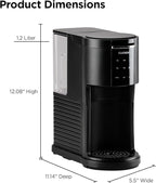 CUCKOO Single Serve Coffee Maker for K-Cup Ground Beans & Loose-Leaf Tea, Versatile 3-in-1 Pod Coffee Maker, Small Single Cup Machine with 5 Sizes and Auto-Clean Mode (CCM-AK011B)