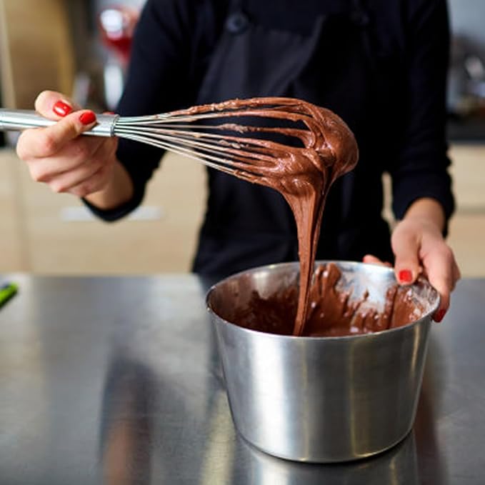 Stainless Steel Whisk Balloon Whisk 10" Wire Whisk Kitchen Whisk Handheld Whisk for Blending, Whisking, Beating, Stirring Egg Separator as a Gift