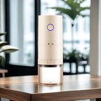 Portable Electric Burr Coffee Grinder with 38 Adjustable Grind Settings - USB Rechargeable Ceramic Core Conical Burr, Coffee Bean Grinder for Espresso, French Press, Travel, Camping, Home & Office Use