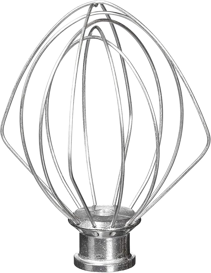 6-Wire Whip Attachment Fits KitchenAid Tilt-Head Stand Mixer Replace K45WW, Stainless Steel, Egg Heavy Cream Beater, Cakes Mayonnaise Whisk (All Stainless Steel)
