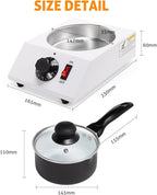 WICHEMI Chocolate Melting Pot Chocolate Tempering Machine Commercial Electric Chocolate Melter Fondue Pot for Chocolate, Butter, Cheese, Cream, Candy, Milk, Coffee, Desserts (Single Pot)