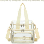 FlowFly Double Layer Cooler Insulated Lunch Bag Adult Lunch Box Large Tote Bag for Men, Women, With Adjustable Strap,Front Pocket and Dual Large Mesh Side Pockets