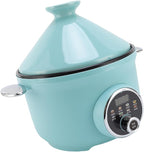 Zerodis Pot Tagines Non Stick Inner Pot Stainless Steel Basket Appetizer Bowls Tajine Style with Dome Cover Tagine Serving Dish 3.2 Liter Capacity Smart Pressure Cooker Cooker (US Plug 110v)