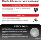 Paella Pan 32 inch (4 Hangers) - Carbon Steel Paella Pan, Made in Spain - Polished Steel, 32 in - 80 cm (40 Servings) Cook your own Spanish Paella