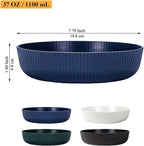 Berglander Pasta Bowls Set of 4, Salad Bowls 37oz Unbreakable Large Plastic Soup/Salad/Fruit/Serving Bowls for Home, Restaurant, Outdoor, Picnic, Camping, Serving Dishes