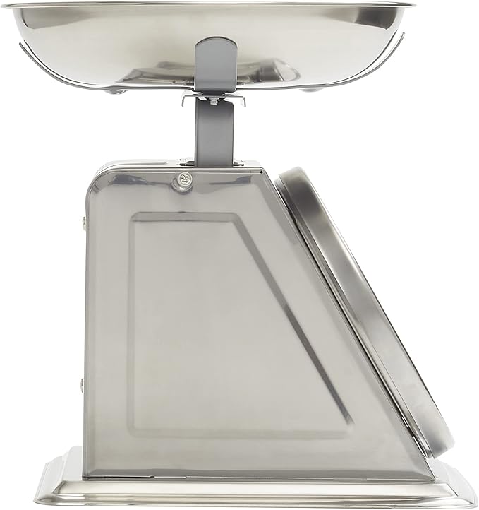 Taylor Mechanical Kitchen Food Scale with Bowl, Weighs Up to 11lbs, Measures in Grams and Ounces, Analog Cooking Scale for Baking, Black and Silver