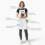 Unisex Apron with Pockets for Cooking, Salon & Art - 100% Cotton Adult Kitchen, Chef, Stylist Apron
