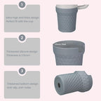 Silicone Boot for Stanley, Cup Bottom Protector Sleeve Accessories for Stanley Quencher H2.0 FlowState Tumbler 20oz/30oz/Stanley Adventure Quencher Tumbler 24oz (Gray)