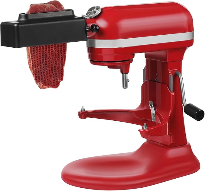 Meat Tenderizer Attachment Compatible with All KitchenAid and Cuisinart Stand Mixers, Meat Tenderizer with Stainless Steel Gears, Tenderize Meat More Smoothly and Cooking Effortless, Black