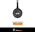 BRA COOKWARE Efficient Pro Frying Pan | 8 inches Cast Aluminum Frypan | Profile Plus Non-Stick | All Heat Sources Compatible | PFOA Free | Ergonomic Heat-Resistant Handle | Non Deformable