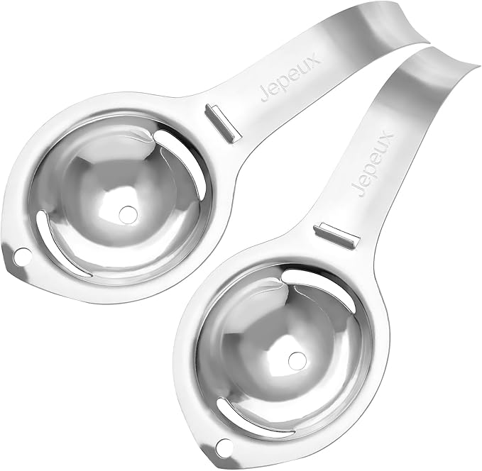 2 Pieces Egg separator, egg white and yolk separator, stainless steel, health and safety, separator, kitchen gadgets