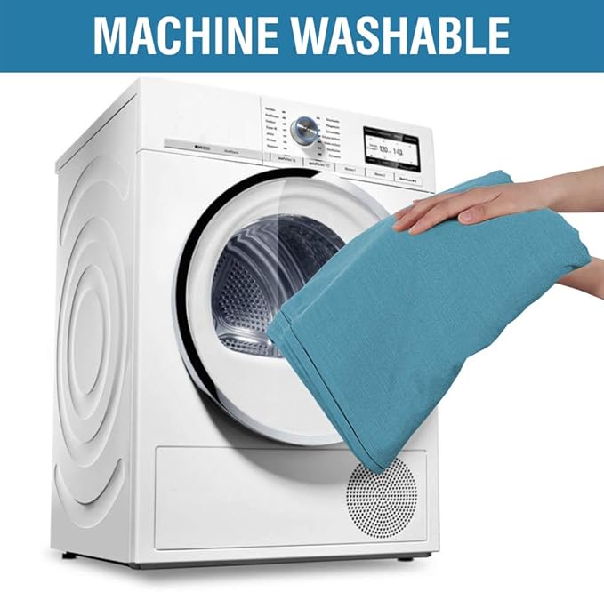 H.VERSAILTEX Linen Textured Table Cloths 60 x 84 Inch Premium Solid Tablecloth Spill-Proof Waterproof Table Cover for Dining Buffet Feature Extra Soft and Thick Fabric Wrinkle Free, Teal